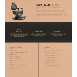 Fauteuil de barbier BUZZ MARRON CLAIR