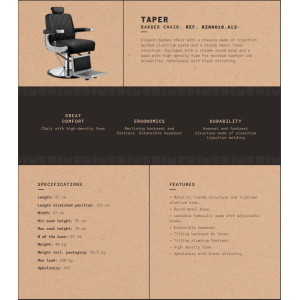 Fauteuil de barbier FAPER BLACK