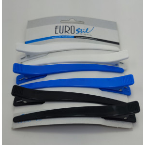 Lot de 6 pinces à cheveux plastique EUROSTIL