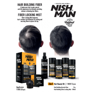 Fibres capillaire noir NISH MAN 21g Fibres capillaire noir NISH MAN 21g