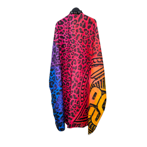 Cape de coupe BLESSED LEOPARD MULTI XXL 175x150cm