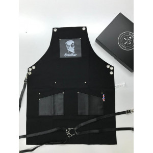 Tablier de barbier BARBER CORNER Noir RAZOR MAN