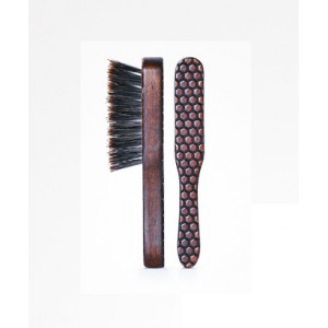 Mini brosse à barbe en poils de sanglier - Format de poche