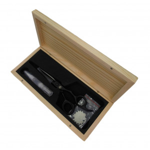 Ciseaux de coupe 5.5" BLESSED Acier Noir Mat