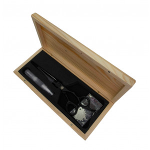 Ciseaux de coupe 6.0" BLESSED Acier Noir Mat