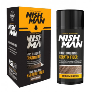 Fibres capillaire Chatain moyen NISH MAN 21g Fibres capillaire Chatain moyen NISH MAN 21g