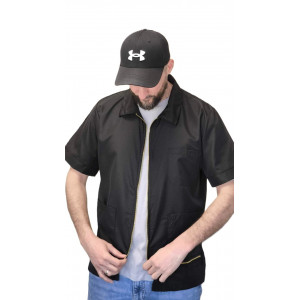 Chemise barbier noir Star Gold taille L Chemise barbier noir Star Gold taille L