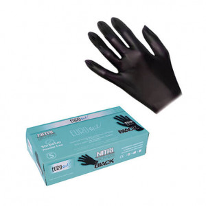 Gants nitriles noirs Taille S Boite de 100 pcs