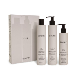 Kit soin pour Boucles BIACRE - Shampoing, conditionneur et crème de définition.