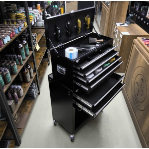 Chariot Barbier Métallique noir ITALOR