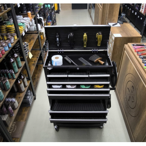 Chariot Barbier Métallique noir ITALOR