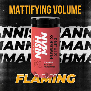 Poudre coiffante NISH MAN P1 20g FLAMING parfum mangue Poudre coiffante NISH MAN P1 20g FLAMING parfum mangue
