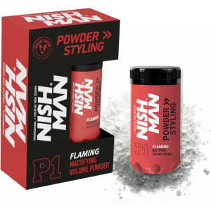 Poudre coiffante NISH MAN P1 20g FLAMING parfum mangue Poudre coiffante NISH MAN P1 20g FLAMING parfum mangue