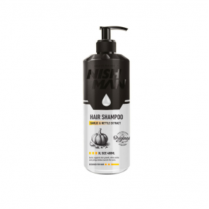 Shampoing à l'ail et extrait d'ortie NISH MAN 480ml Shampoing à l'ail et extrait d'ortie NISH MAN 480ml