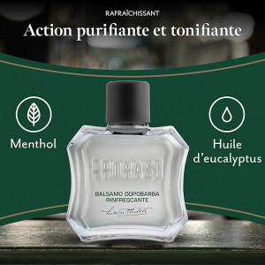 Baume après rasage PRORASO rafraichissant Eucalyptus & Menthol 100ml