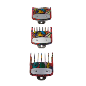 KIt 3 contre-peignes customisé emoji fond rouge