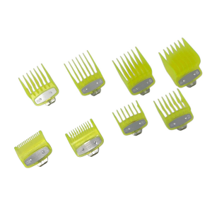 Kit de 8 contre peignes Jaune translucide BARBER CORNER