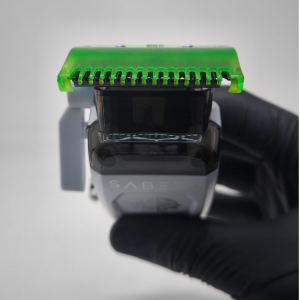 Kit de 8 contre peignes BARBER CORNER vert translucide