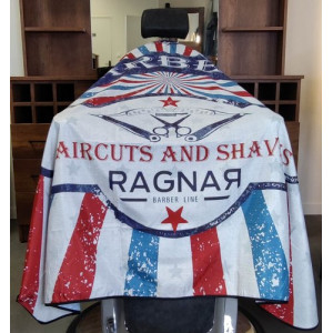 Cape de coupe taille XL 145 x 160cm AMERICAN BARBERS