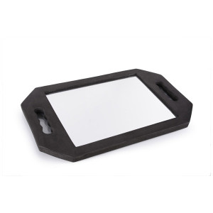 Miroir de coiffure rectangulaire avec cadre mousse