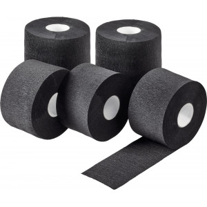 Rouleau col crèpe élastique Barber line noir Rouleau col crèpe élastique Barber line noir